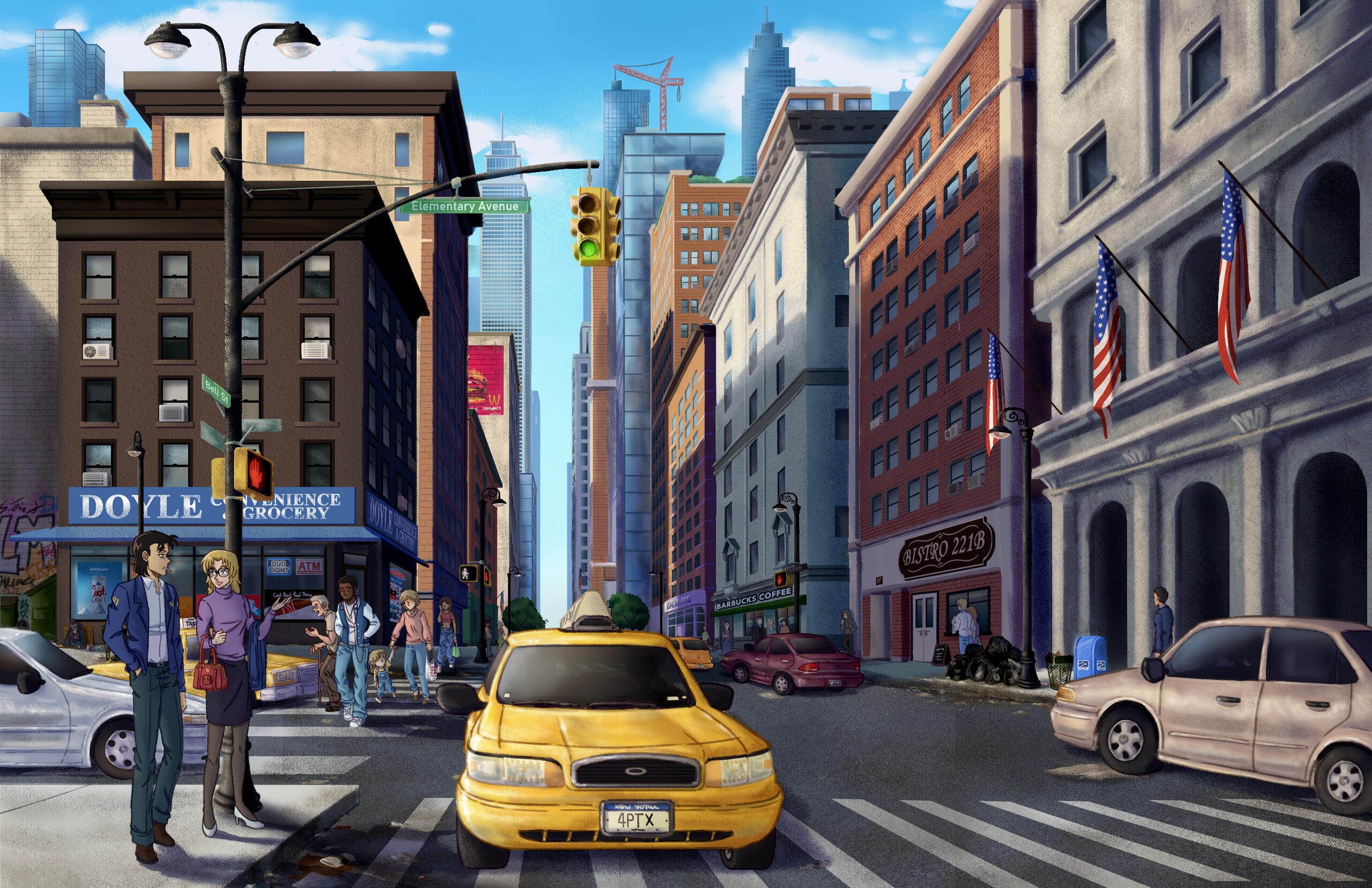 Detective Conan Concept: Downtown